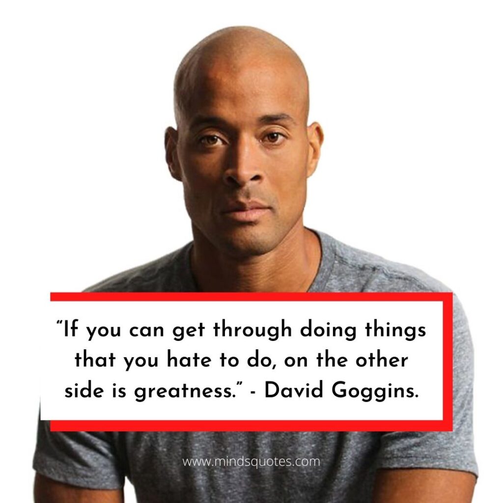David Goggins motivation quote