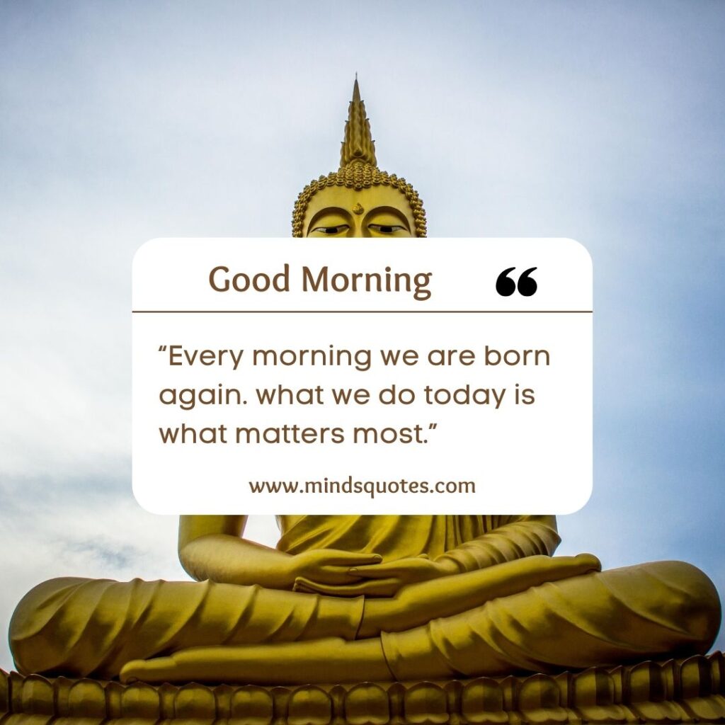 good morning buddha quotes in English