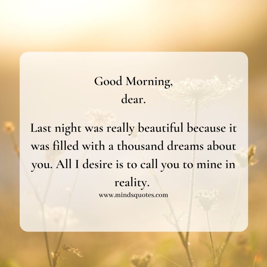 Romantic Good Morning Message to make her fall in Love