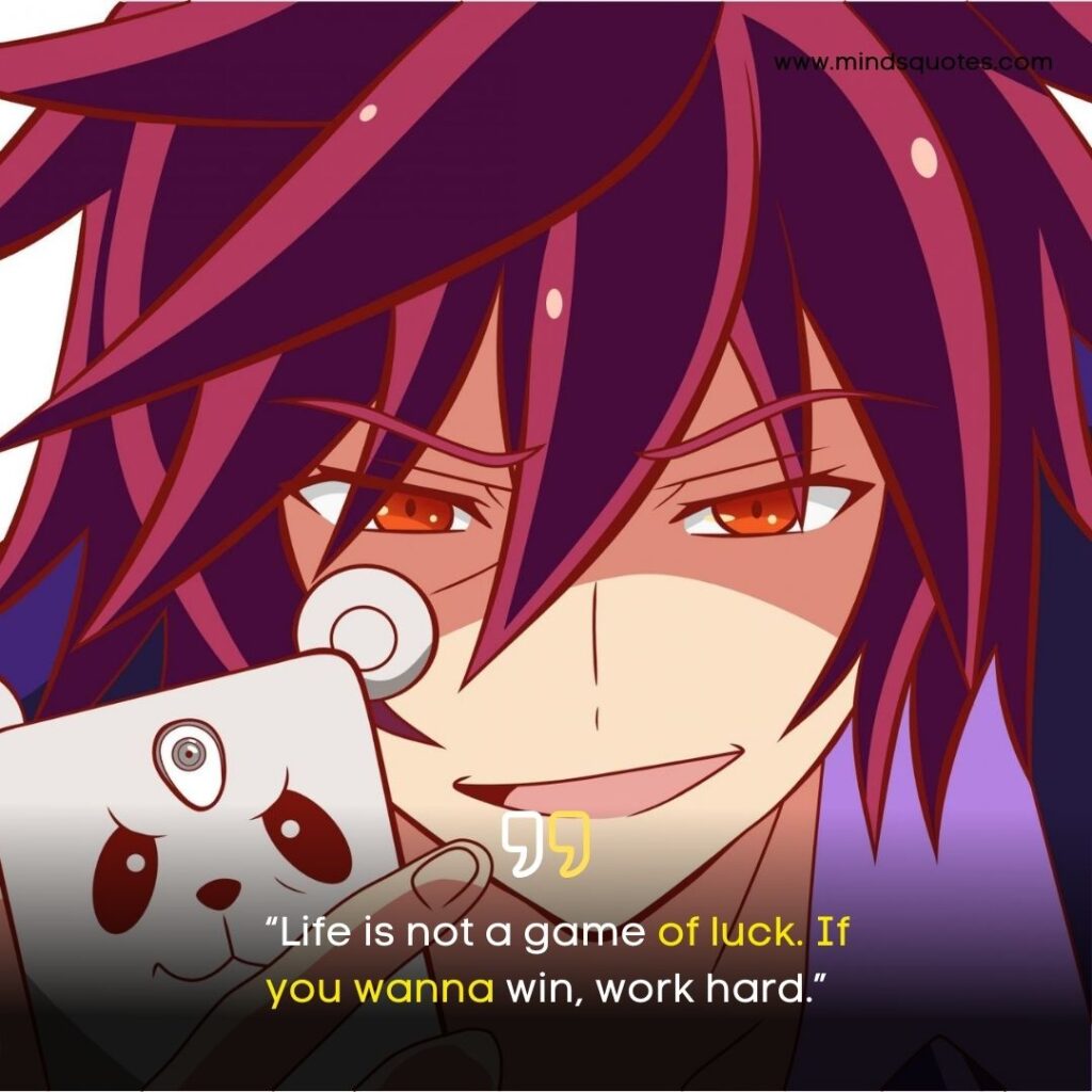 Anime Quotes About Life on  Sora No Game No Life