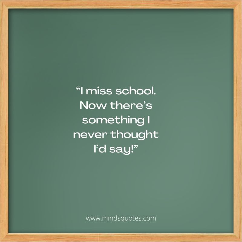 I miss school Quotes