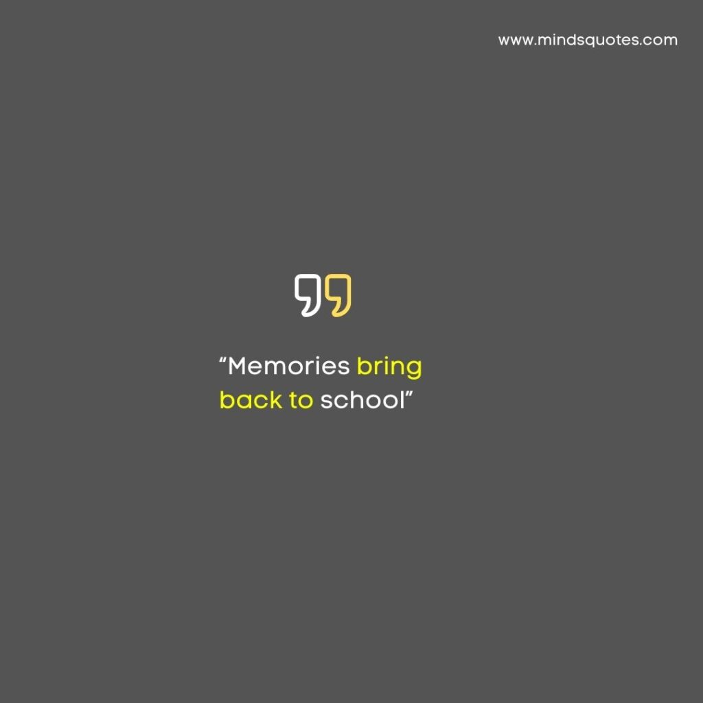 School Memory Quotes for Instagram 