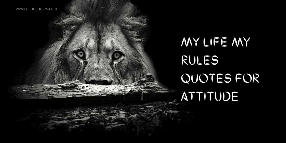 122 BEST My Life My Rules Quotes for Attitude in English 1