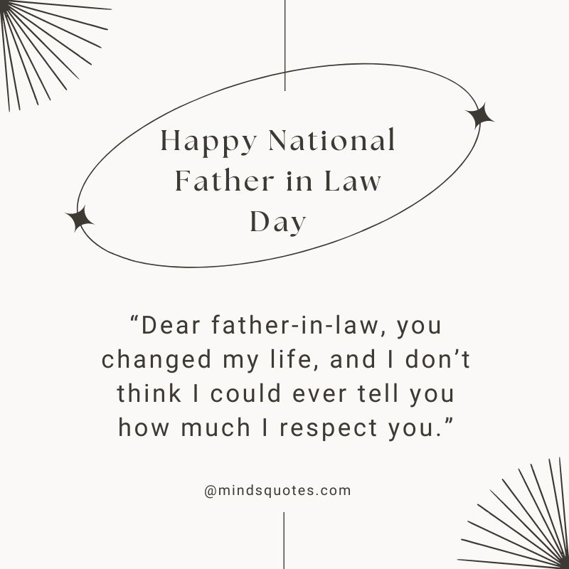 Happy National Father in Law Day Message