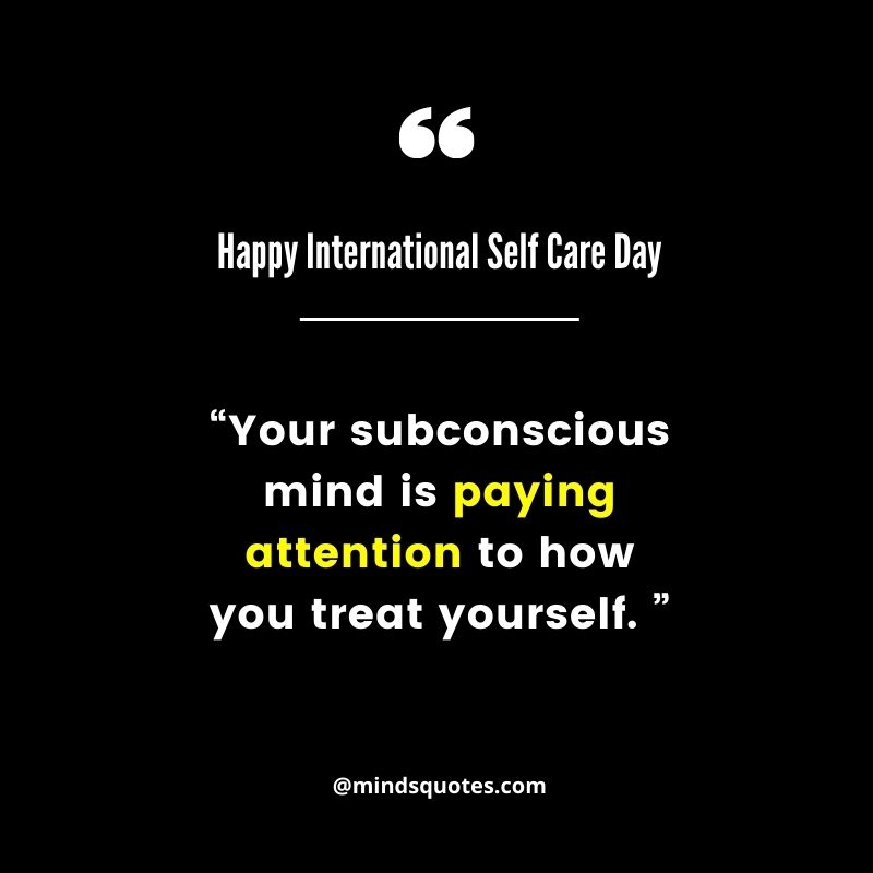 Happy International Self Care Day Message