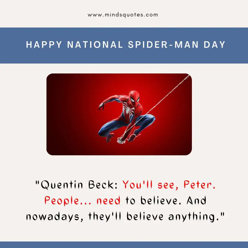29 BEST National Spider-Man Day Quotes, Wishes & Messages 9 National Spider-Man Day Message