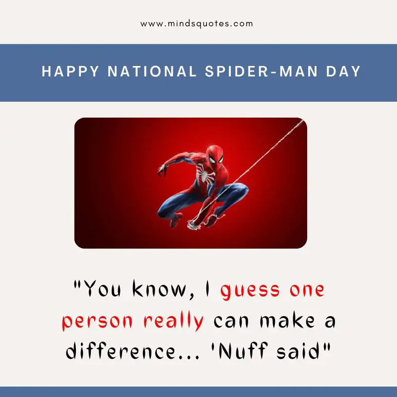 29 BEST National Spider-Man Day Quotes, Wishes & Messages 4 National Spider-Man Day Wishes