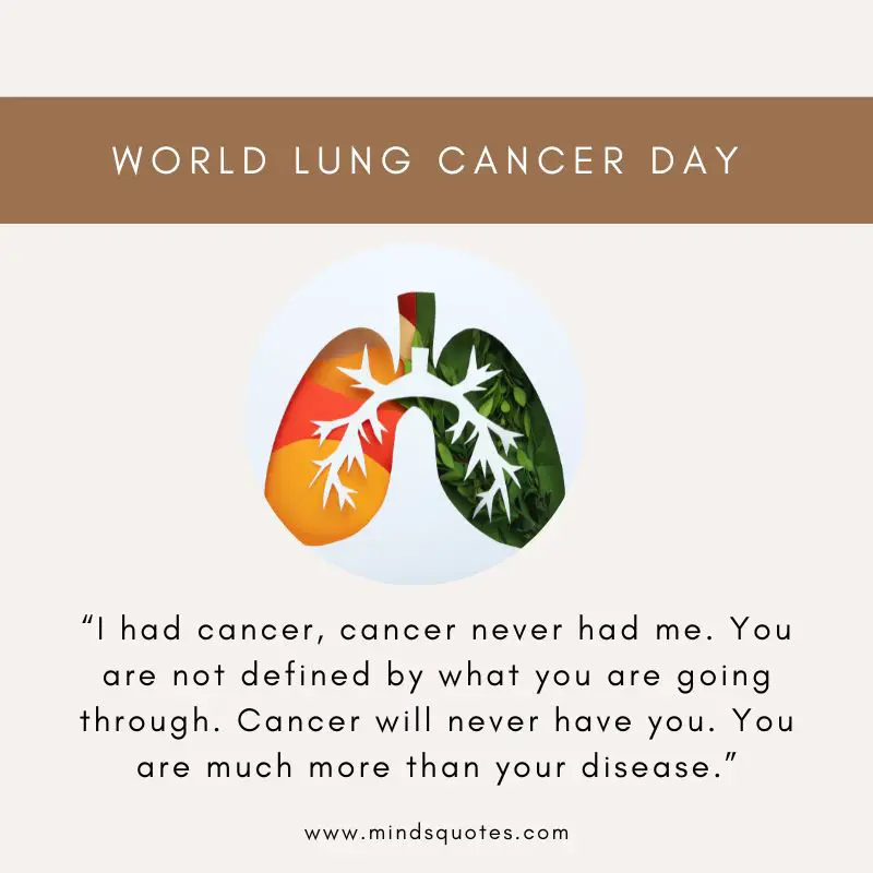 39+ BEST World Lung Cancer Day Quotes, Wishes, Messages & Theme 14 World Lung Cancer Day Message