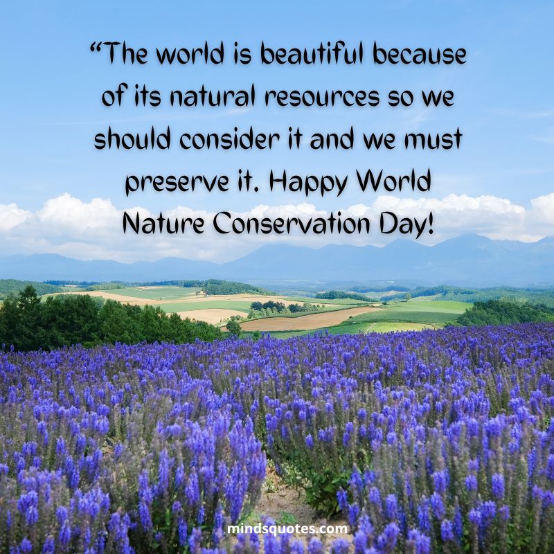 World Nature Conservation Day Message 2022