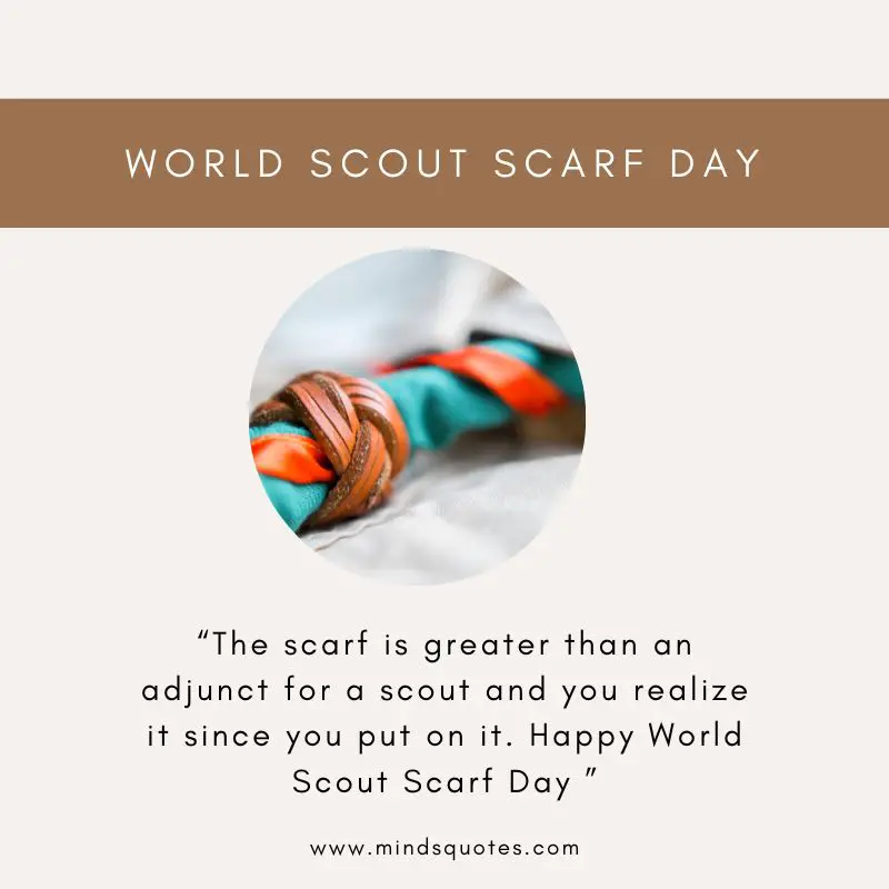 12 BEST World Scout Scarf Day Quotes & Wishes & Messages