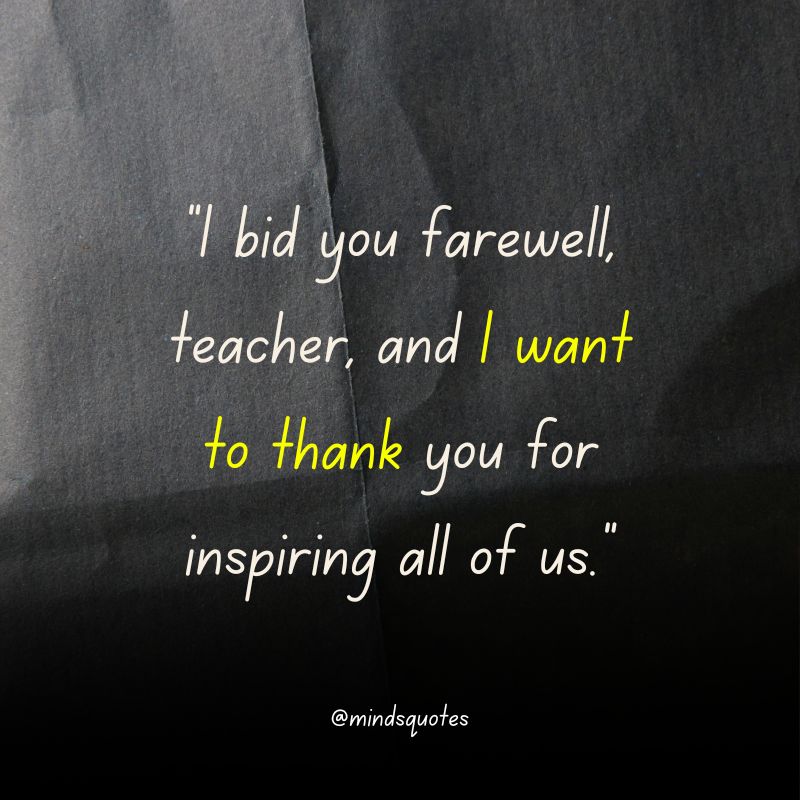 Farewell Quotes for Teacher