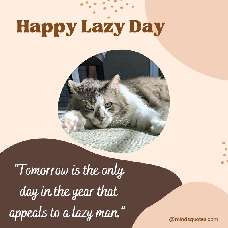 55+ Famous National Lazy Day Quotes, Wishes & Messages 5 Happy National Lazy Day Quotes