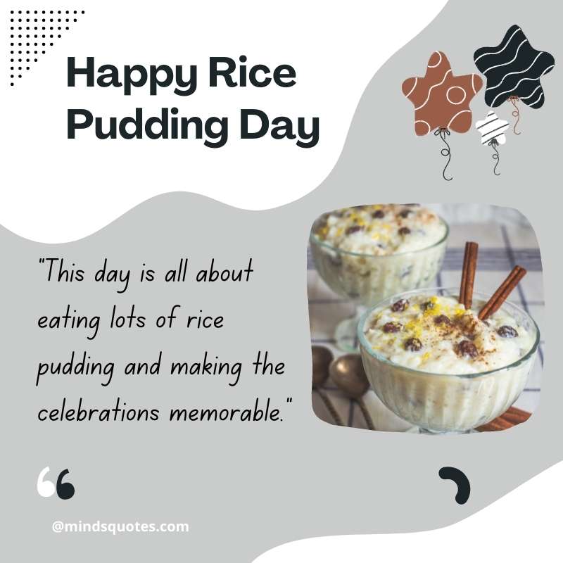 Happy National Rice Pudding Day Message