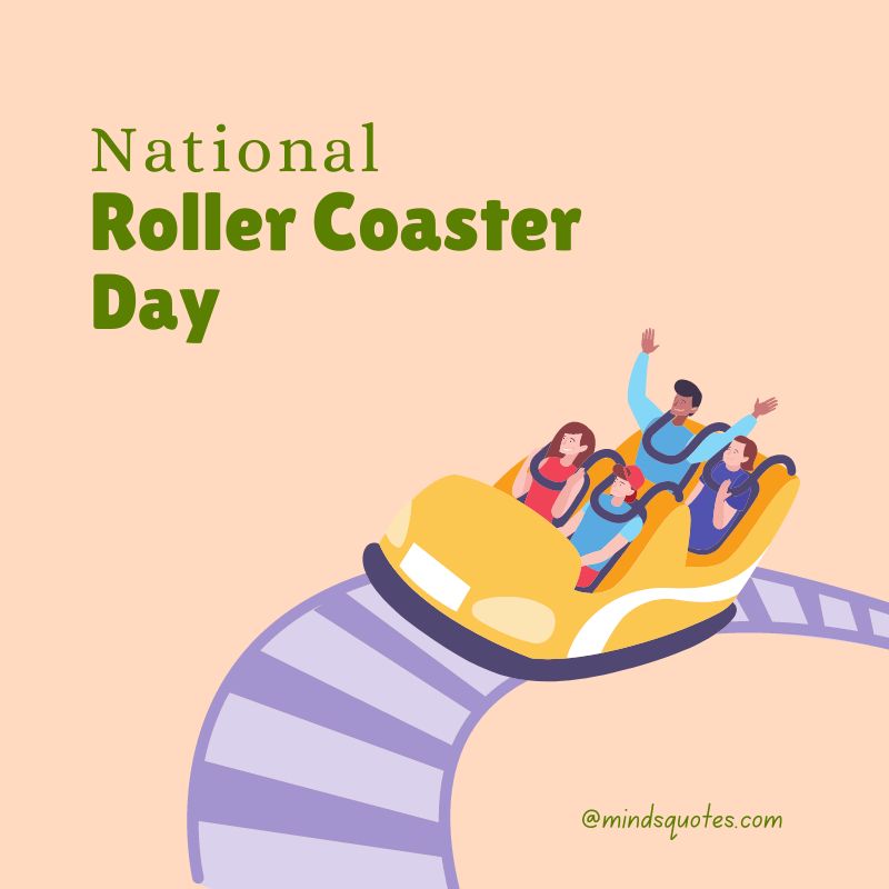 40+ National Roller Coaster Day Quotes, Wishes & Messages 4 Happy National Roller Coaster Day Poster
