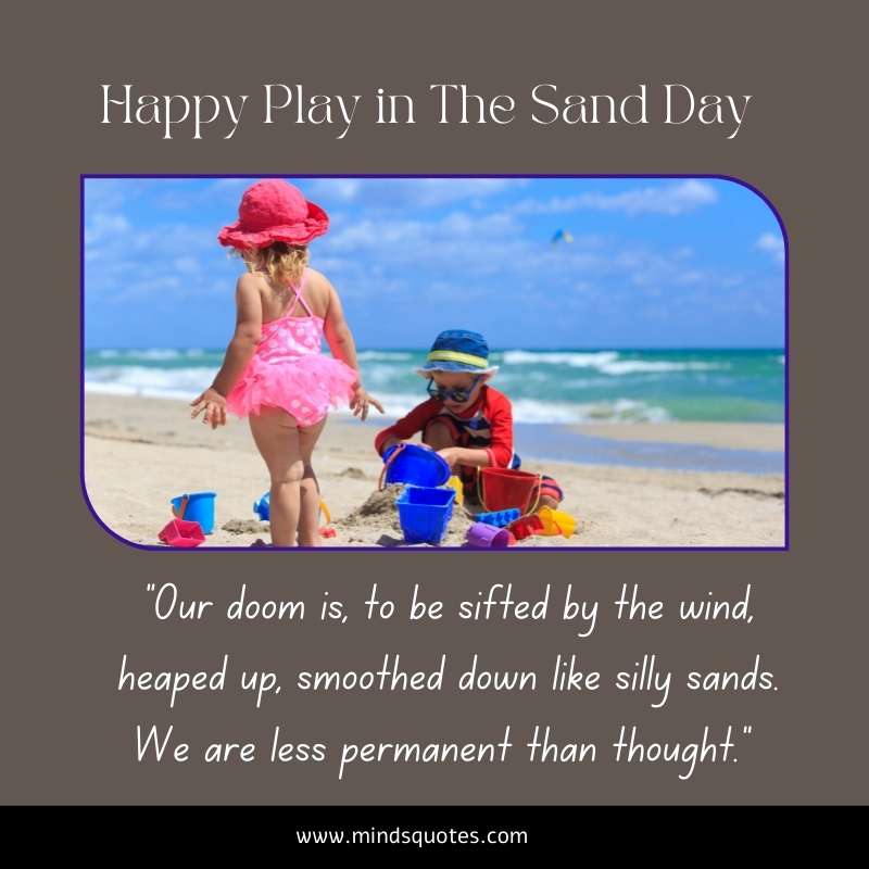 Happy Play in The Sand Day Message 