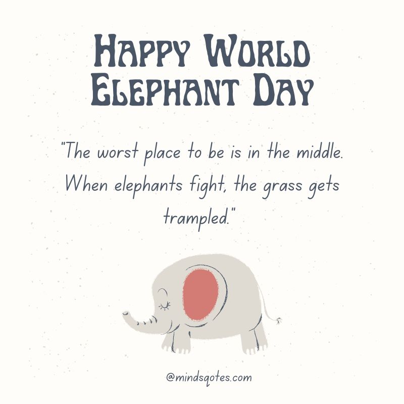 Happy World Elephant Day Quotes