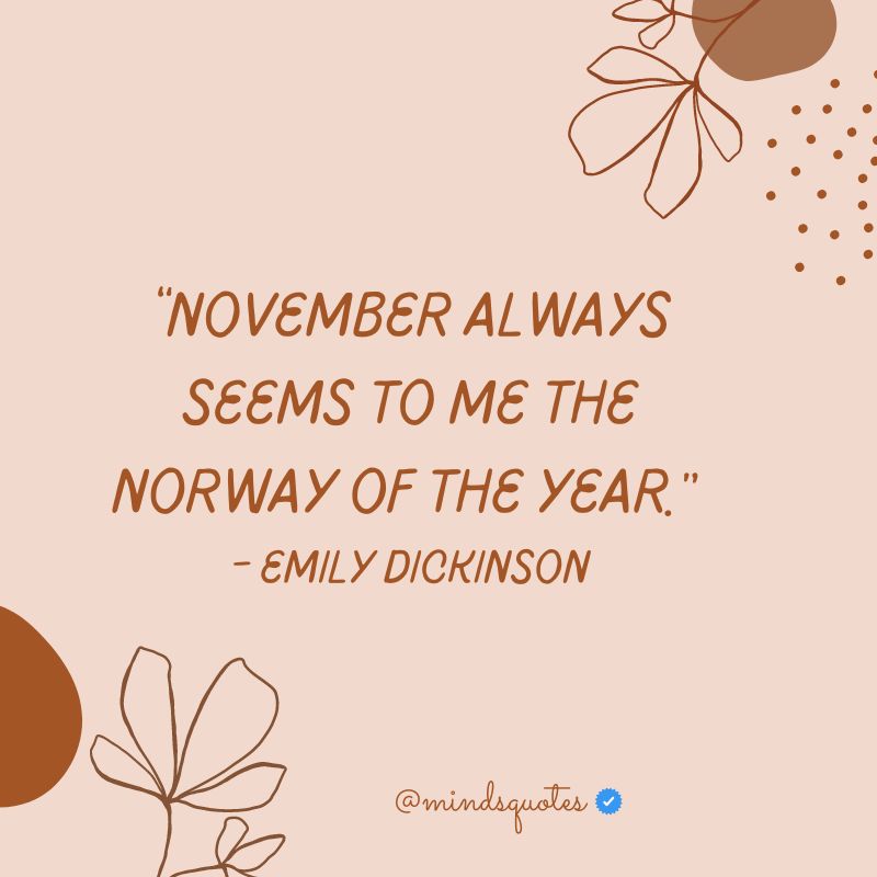 Hello November Quotes