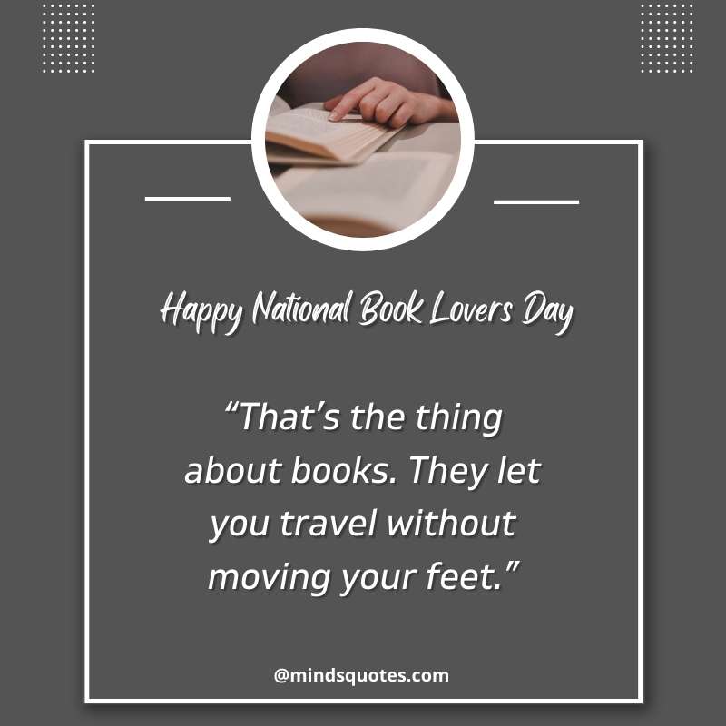 National Book Lovers Day Message