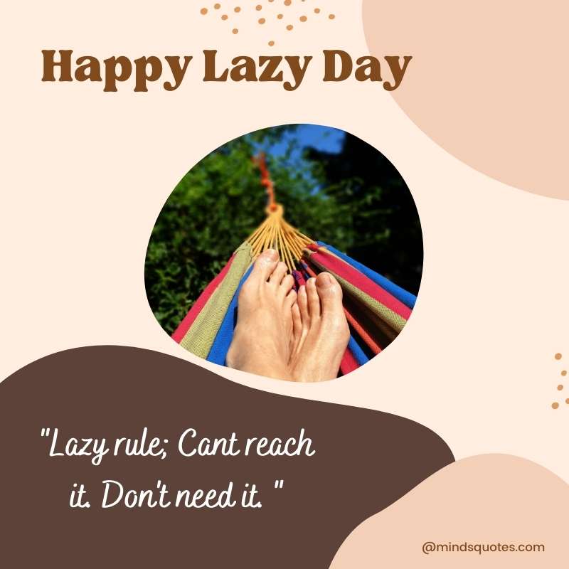 National Lazy Day Message