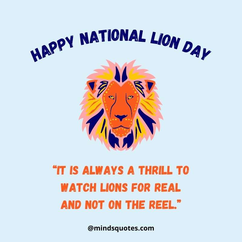 National Lion Day Message