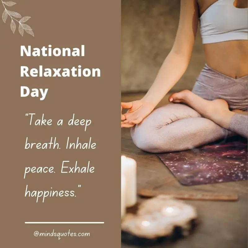 33+ BEST National Relaxation Day Quotes, Wishes & Messages 9 National Relaxation Day Message