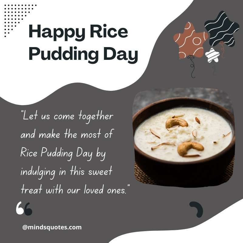 National Rice Pudding Day Message