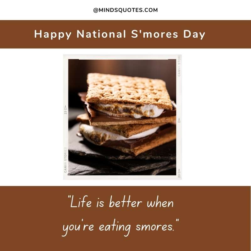 58+ BEST National S'mores Day Quotes, Wishes & Messages 8 National S'mores Day Captions