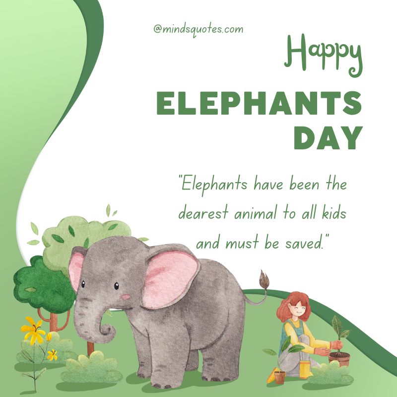 Save the Elephants Day Slogans Poster