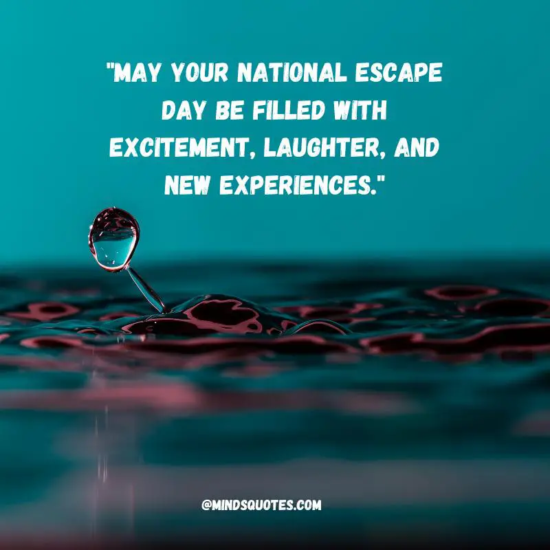 50 Famous National Escape Day Quotes, Wishes & Messages 6 National Escape Day Messages