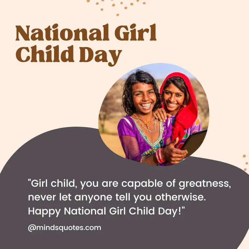 70 National Girl Child Day Quotes, Wishes & Messages 6 National Girl Child Day Wishes
