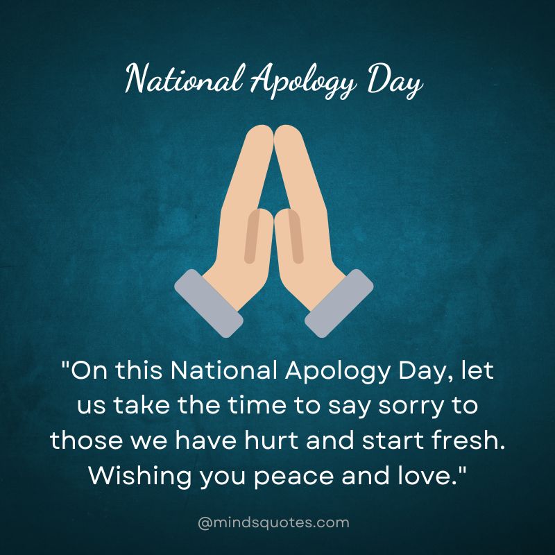 National Apology Day Wishes