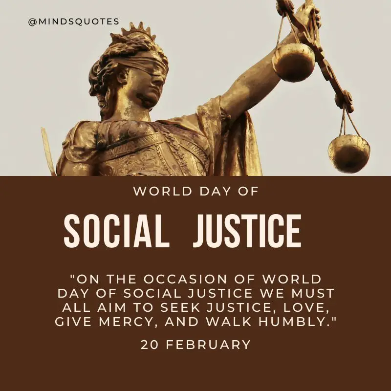 50 World Day of Social Justice Quotes, Wishes & Messages 5 World Day of Social Justice Messages