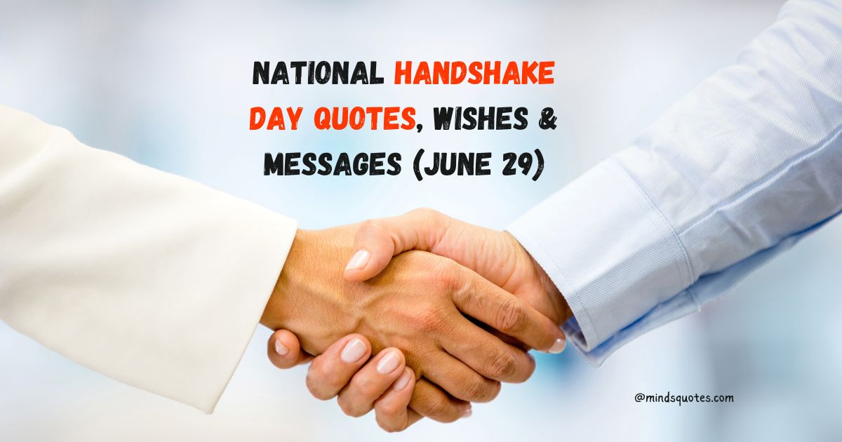 National Handshake Day Quotes, Wishes & Messages (June 29)