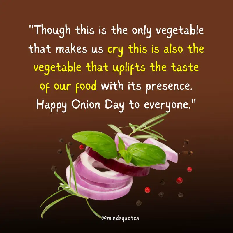 National Onion Day Quotes, Wishes & Messages (June 27th) 5 National Onion Day Messages