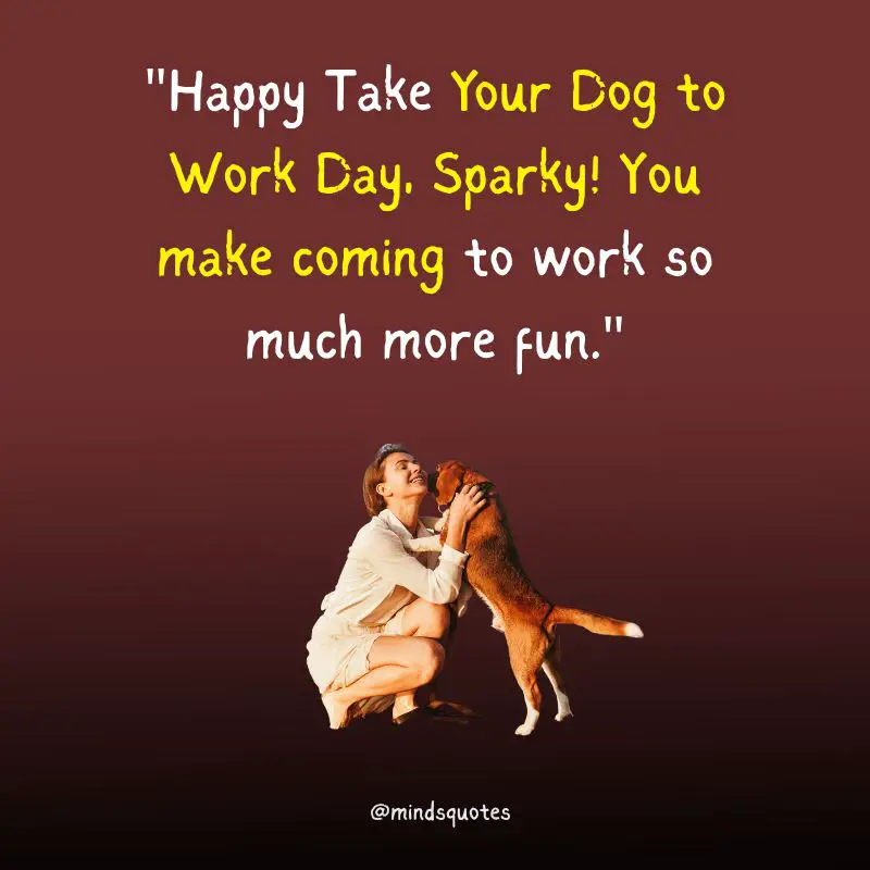National Take Your Dog to Work Day Quotes, Wishes & Messages (June 23) 5 National Take Your Dog to Work Day Messages