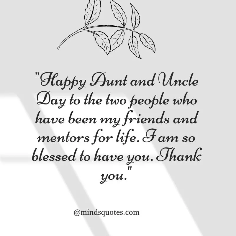 National Aunt and Uncle Day Quotes, Wishes & Messages (July 26) 4 National Aunt and Uncle Day Messages