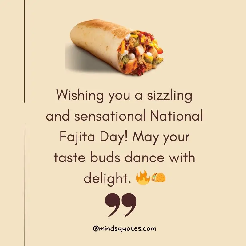50 Best National Fajita Day Quotes, Captions, Wishes & Messages 4 National Fajita Day Wishes