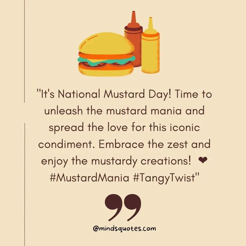 50 Best National Mustard Day Quotes, Wishes & Messages 4 National Mustard Day Messages