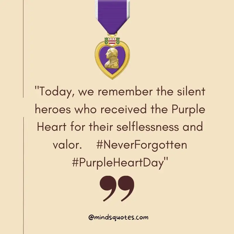 50 Best Purple Heart Day Quotes, Wishes & Messages 4 Purple Heart Day Messages