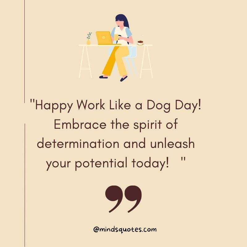 Work Like a Dog Day Messages