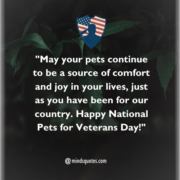 National Pets for Veterans Day Messages
