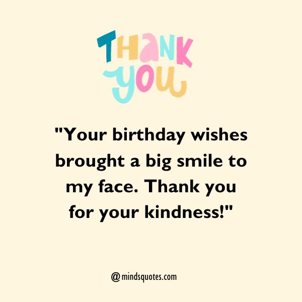 Thank You for Birthday Wishes