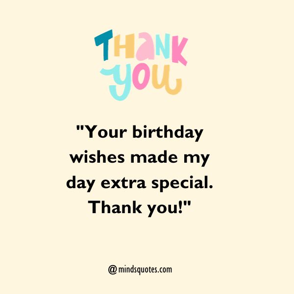 Thank You for Birthday Wishes